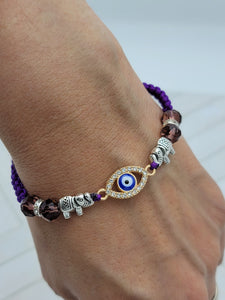 Purple eye bracelet